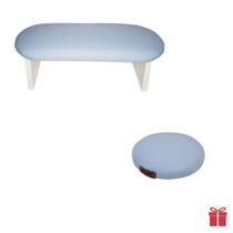 Apoio de Mão/Punho Para Manicure+Apoio de Cotovelo AZUL BEBÊ Apoio de Mão/Punho Para Manicure+Apoio de Cotovelo AZUL BEBÊ