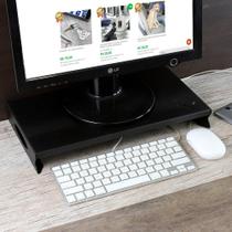 Apoio de Monitor de Mesa em 5 Cm - Aço - Preto