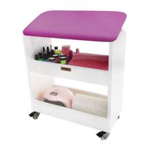 Apoio de Pé Perna Carrinho Auxiliar Para Manicure Pedicure Pink