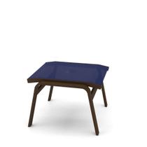 Apoio De Pé Riviera Alumínio Marrom Tela Azul