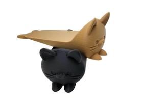 Apoio de porta Gatinho Cor:Preto