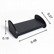 Apoio Descanso Base Suporte para Pés Escritório Home Office Madeira Preto Apoio Descanso Base Suporte para Pés Escritório Home Office Madeira Preto