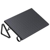 Apoio Descanso Para Pés Ergonômico Fixo em MDF Emborrachado com 3 Níveis de Altura Preto