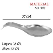 Apoio Descanso Para Talher Em Aço Inox 26x9cm Kit 2 Unidades