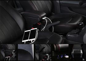 Apoio Encosto De Braço Descanco Banco Central Porta Objetos Renault Captur com 5 Entradas USB