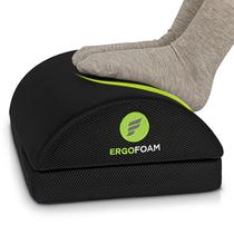 Apoio para os Pés ErgoFoam Ajustável Ergonômico para Debaixo da Mesa Preto