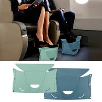Apoio para os Pés Portátil para Viagem, para Colocar Sob a Mesa, Kit com 2 Unidades, Azul e Verde