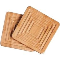 Apoio para Panela Bamboo 2 Peças Mesa Posta Mor