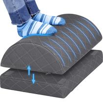 Apoio para pés CushZone com altura ajustável, capa removível, cinza Apoio para pés CushZone com altura ajustável, capa removível, cinza
