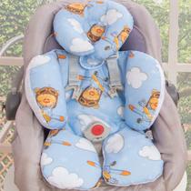 Apoio Redutor de Bebê Conforto Protetor Temático Menino Menina Safari Azul e Rosa - Enxovalnet