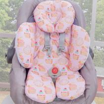 Apoio Redutor de Bebê Conforto Protetor Temático Menino Menina Safari Azul e Rosa