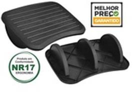 Apoio Suporte Para Pés Regulável Ergonômico Preto NR17