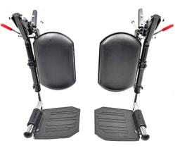 Apoios de pernas elevatórios para cadeiras de rodas para almofadas de panturrilha acolchoadas pretas Apoios de pernas elevatórios para cadeiras de rodas para almofadas de panturrilha acolchoadas pretas