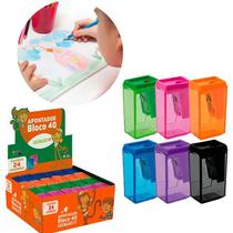 Apontador Bloco Colorido Leo Leo Caixa 48 Unidades Apontador Bloco Colorido Leo Leo Caixa 48 Unidades