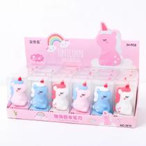 Apontador borracha unicórnio