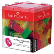 Apontador Clássico Neon Faber Castell 100 Unidades