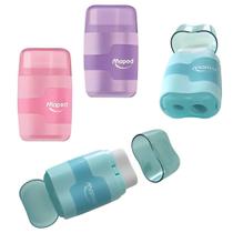 Apontador com Borracha Connect 2 Furos Pastel Maped