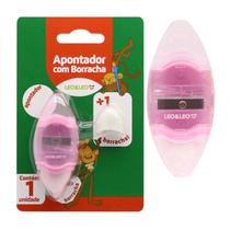 Apontador Com Borracha e Refil da Borracha Leo e Leo