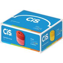 Apontador com deposito 2 furos cis-346 plastico cores sort. sertic