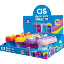 Apontador com Depósito 2 Furos CIS 360 4 Cores Display com 12 Apontador com Depósito 2 Furos CIS 360 4 Cores Display com 12