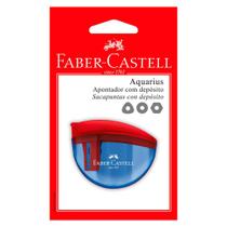 Apontador com Depósito Aquarius Azul/Vermelho - Faber-Castell