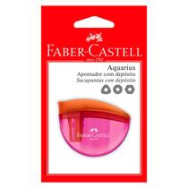 Apontador com Depósito Aquarius Rosa/Laranja - Faber-Castell