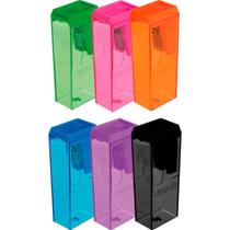 Apontador com Depósito Bloco 6CM Leonora 4522 - Cores Sortidas - Caixa com 24 Apontador com Depósito Bloco 6CM Leonora 4522 - Cores Sortidas - Caixa com 24