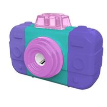 Apontador com Depósito + Borracha + Rolinho Click - Cores Sortidas