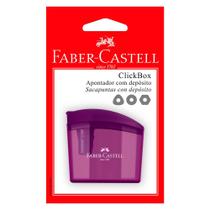 Apontador com Depósito Clickbox Roxo - Faber-Castell