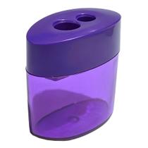 Apontador com Depósito Duplo Oval Roxo - Leo&Leo