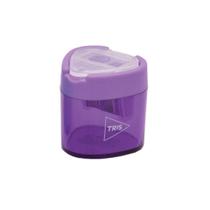 Apontador com Depósito Duplo Triangular Roxo - Tris Apontador com Depósito Duplo Triangular Roxo - Tris