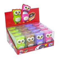 Apontador com Depósito e Borracha Coruja 1 unidade MOLIN Verde