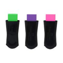 Apontador com Depósito e Borracha Faber-Castell Black Neon Apontador com Depósito e Borracha Faber-Castell Black Neon
