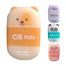Apontador Com Depósito e Borracha Fun - Cis Apontador Com Depósito e Borracha Fun - Cis