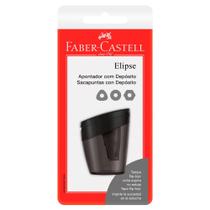 Apontador com Depósito Elipse Preto - Faber-Castell