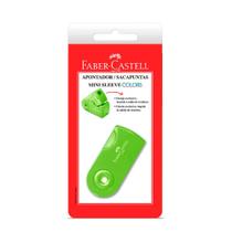 Apontador com Depósito Mini Sleeve Colors Neon Verde - Faber-Castell Apontador com Depósito Mini Sleeve Colors Neon Verde - Faber-Castell