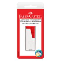 Apontador com Depósito Vermelho - Faber Castell