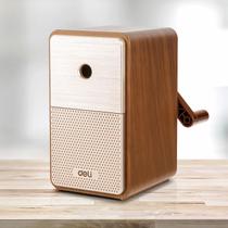 Apontador de lápis Deli Manual com manivela automática marrom