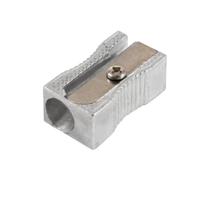 Apontador de Metal Escolar Retangular Reforçado BRW Unitário ou Kit com 3 unidades