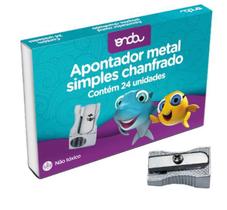 Apontador de Metal Simples Chanfrado para Lápis 1 Furo - Caixa com 24 Unidades - Onda Pro Apontador de Metal Simples Chanfrado para Lápis 1 Furo - Caixa com 24 Unidades - Onda Pro