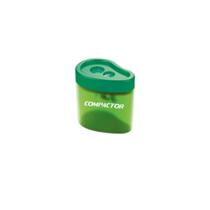 Apontador Duplo Duo Normal e Jumbo Com Depósito COMPACTOR Verde