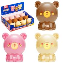 Apontador escolar com depósito ursinho fofo - sortido - tris Apontador escolar com depósito ursinho fofo - sortido - tris