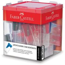 Apontador faber c/ dep. cristal - display c/ 25 - ref. 125lvzf