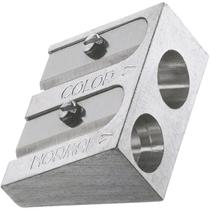 Apontador Lápis Maquiagem Metálico Duplo Metal Faber Castel