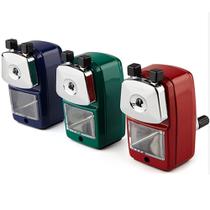 Apontador manual para mesa com gaveta transparente é adequado para alunos e crianças