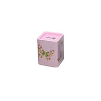 Apontador Molin metálico quadrado love borboletas 2 furos