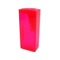 Apontador Retangular com Deposito Rosa Neon Faber-Castell