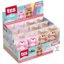 Apontador sem Depósito TRIS TEDDY 2 Cores Sortidas Display com 12 Unidades