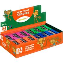 Apontador Simples Léo e Léo sem Depósito - Cores Sortidas - Caixa com 24