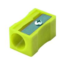 Apontador simples retangular amarelo